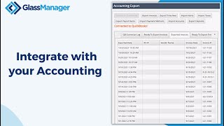 Integrate with your Accounting System | Glass Businesses | GlassManager
