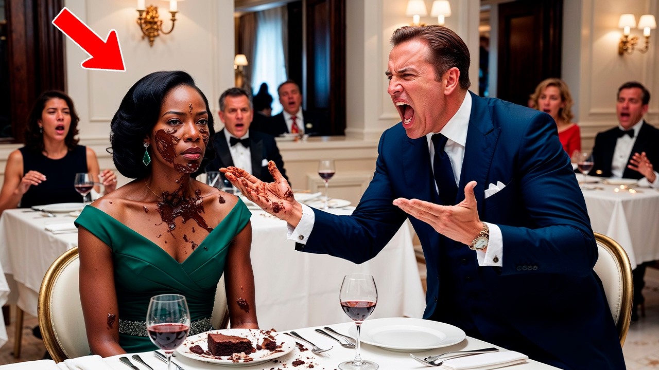 Outline Video Husband Throws Cake at Black Wife for Not Paying the Bill, But Her Next Move Shocked Everyone