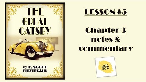 The Great Gatsby   Lesson #5   Chapter 3  notes and comments