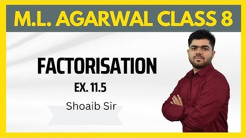 Class 8 | M.L  Aggarwal | Factorisation | Ex 11.5