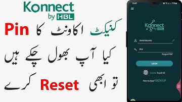 How to Reset Forgot Konnect by HBL App Pin Konnect by HBL App ki Pin kaise Reset Forgot kare