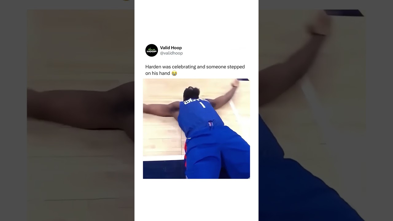 Someone STEPPED on Harden's hand 😭
