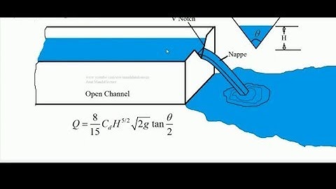 V notch test on borewell