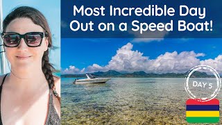 5 Island Speedboat Tour with Ile Aux Cerfs Watersports in Mauritius