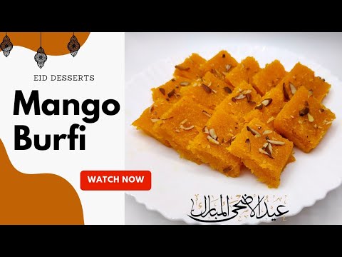 Mango Burfi  Aam ki burfi  Amba Burfi  Mango Burfi with Pulp and Coconut   mangobarfirecipe