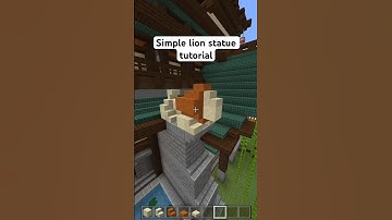 Minecraft: Simple Lion Statue Tutorial!!! #shorts #minecraft #minecraftshorts