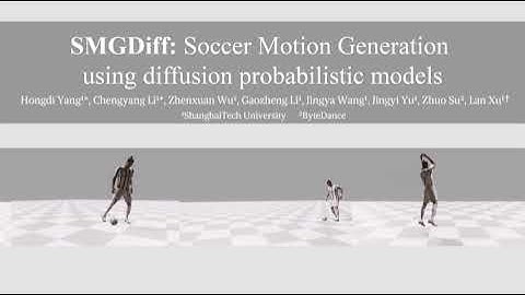SMGDiff: Soccer Motion Generation using Diffusion Probabilistic Models