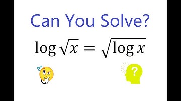 How to Solve the Log Equation Involving Square Roots? | Math Olympiad