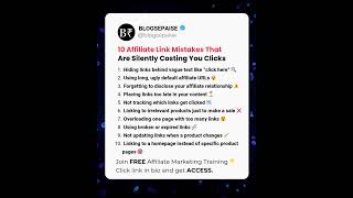 10 Affiliate Link Mistakes That Are Silently Costing You Clicks