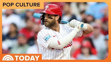 It’s a boy! Bryce Harper uses blue bat to reveal gender of 4th child