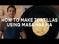How to make a tortilla with masa harina