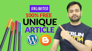 Free SEO Unique Article Writing Generator Online Tool for Blog 2021 | Techno Vedant