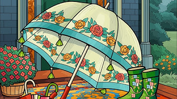 Zen Color app Spring Rainy Day #paintbynumbers #colorwithme #relaxing #video #coloring #umbrella