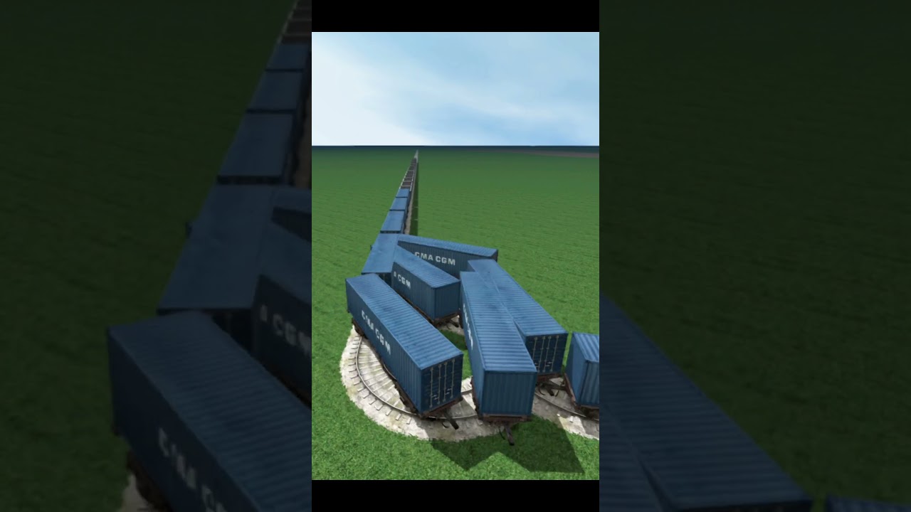 Extreme Crazy Train Crossing On Massive Tracks 😱🔥 BeamNG.Drive – Train simulator 