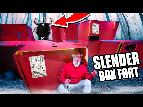 SLENDERMAN BOX FORT!!  Scary Real Life Slender IN OUR HOUSE! (Project Zero)