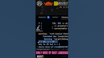 How to match Tuple values in Rust language #shots #rust #rustlang