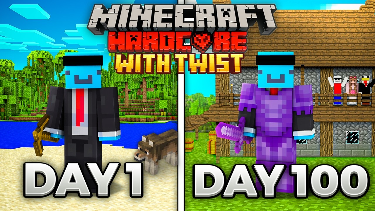 I Survived 100 Days in Minecraft Hardcore... With A TWIST!