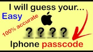 I will guess your Iphone passcode...