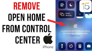 Remove Home Controls  iPhone Control Center iOS 15 | remove Accessories and Scenes on Control Center