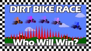 Dirt Bike Race Algodoo - Who Will Win? - Motocross Race
