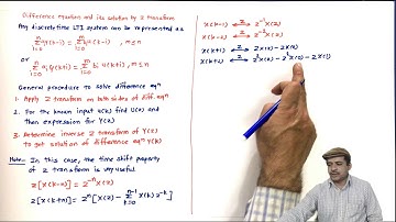 L14 Difference equation and its solution by z transform method