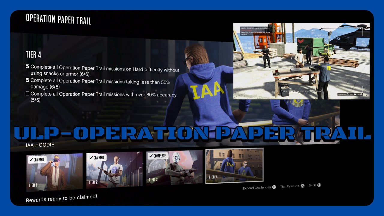 ULP Operation Paper Trail Tier 4 Career Progress GTA V Online 