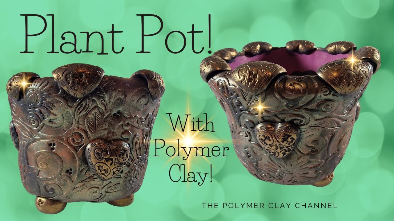 КАК СДЕЛАТЬ: ГОРШОК ДЛЯ РАСТЕНИЙ ИЗ ПОЛИМЕРНОЙ ГЛИНЫ! 