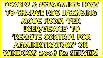 How to change RDS licensing mode from 