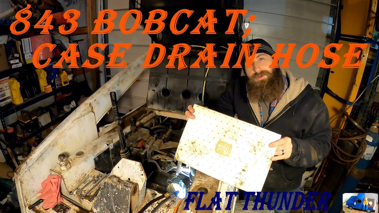 843 BOBCAT; CASE DRAIN HYDRAULIC HOSE REPLACEMENT - YouTube
