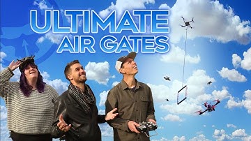 Hanging Race Gates from a Giant $15,000 Drone!!