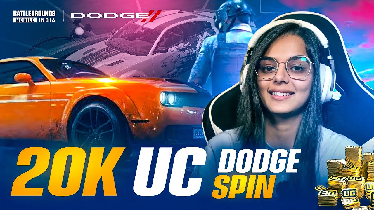 20K UC DODGE SRT SPIN IN BGMI😱🔥#bgmi #noobpari