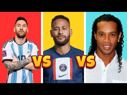 Comparison Messi Vs Neymar Vs Ronaldinho GOAT Battle