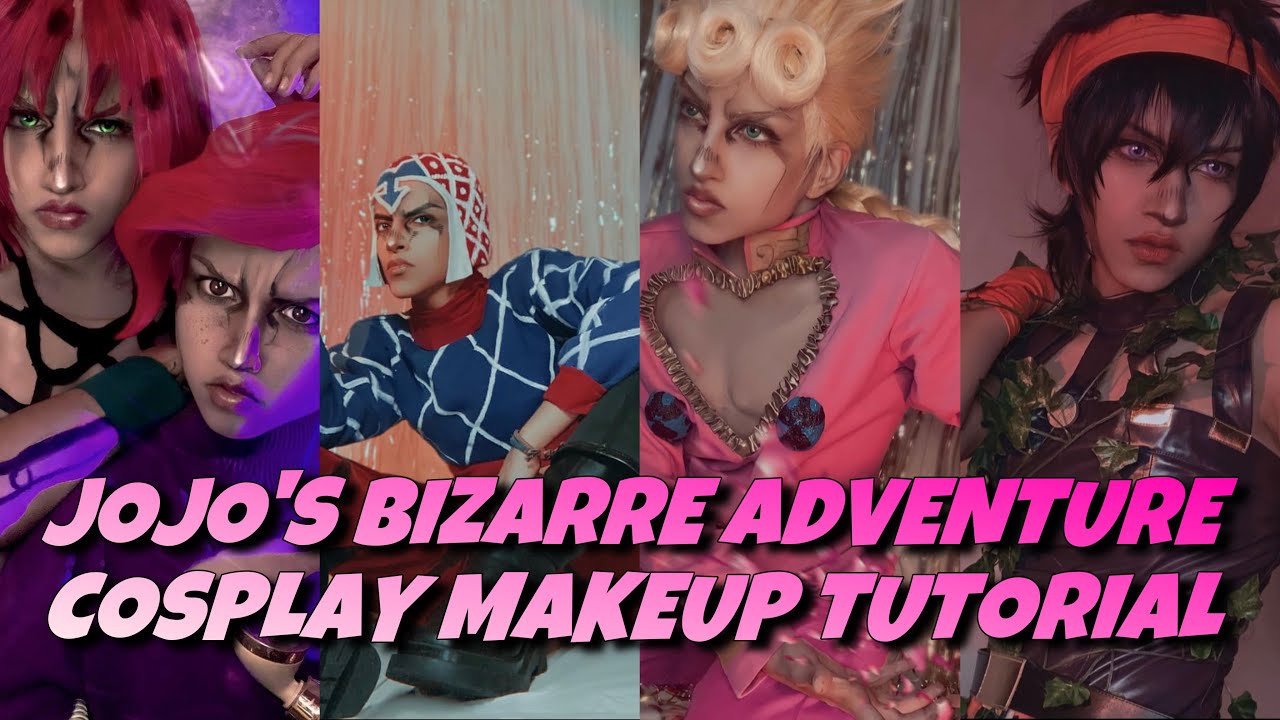 jjba cosplay, cosplay makeup, cosplay makeup tutorial, anime makeup, anime make...