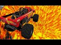 Monster Truck vs Giant Pit Car Crashes & Destruction #26 – BeamNG.Drive