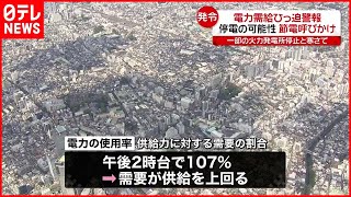 【電力ひっ迫】データ上では需要が供給上回る…「このままでは広範囲で停電も」