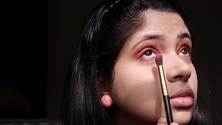 Eyeshadow from lipstick| DIY Eyeshadow | Long lasting makeup| Orange Eyes | eyeshadow diy