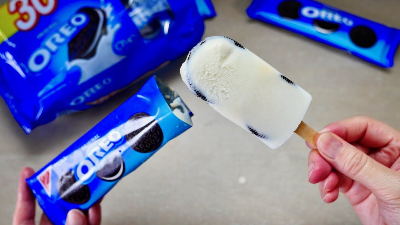 Oreo Popsicle without mold オレオでまるごとアイス オレオファミリーパック袋のまんまオレオアイスキャンディー | MosoGourmet 妄想グルメ