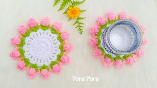 Rose Crochet Coaster – Nalata Nalata