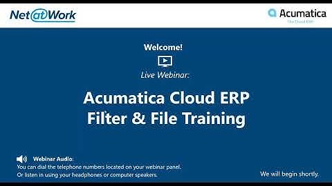 Acumatica Quick Tips: Filter and File Training
