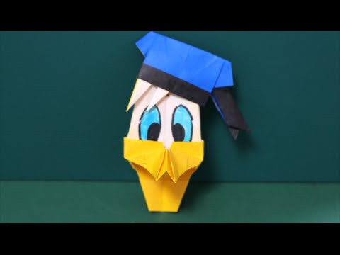 ドナルドダック 折り紙 Donald Duck Origami Youtube