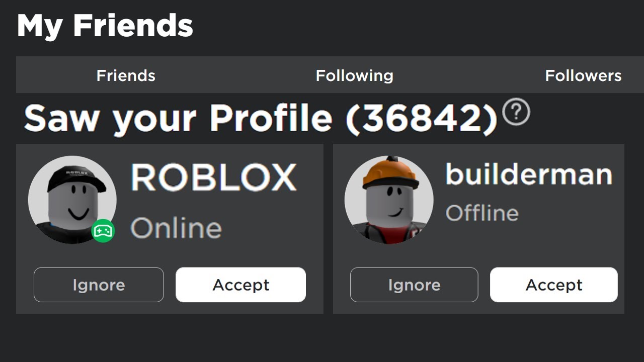 You Could See Who Viewed Your Profile Roblox Youtube - roblox user statistics