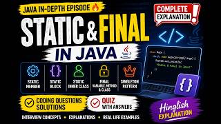 Java Static & Final Keywords Explained | Singleton, Static Block & Inner Class