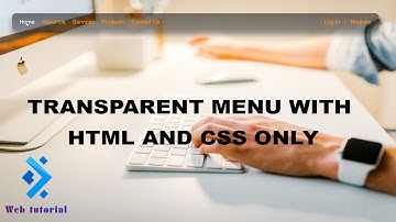 How to create a transparent menubar with html and css only