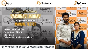 Vaishnavi Jadhav Gets Placed as Manual Tester! | Placement Success Story