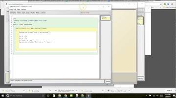 BlueJ Video 4 Using a main method