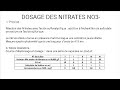 Dosage des nitrates ions no3