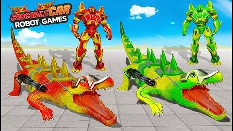 Big robot transformation game with crocodile robot in formula car robot game