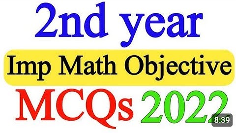Maths Mcqs Multan Board 2022 group 1 || Fsc || Multan Board paper
