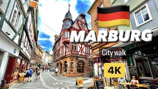 MARBURG OLD CITY WALK, GERMANY, 4K, UHD, 60FPS / MARBURG, ALTSTADT, DEUTSCHLAND
