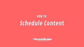 ScreenScape4: How to Schedule Content Using ScreenScape Digital Signage (2016)